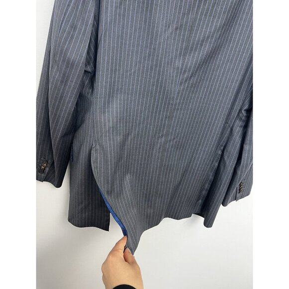 Ermenegildo Zegna Fabric Striped men's sports Jacket blazer grey Sz S/M - Picture 9 of 15